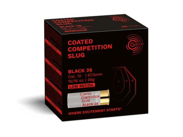 Geco Coated Competition Slug Black 26 Kal. 12/67,5  200 Patronen