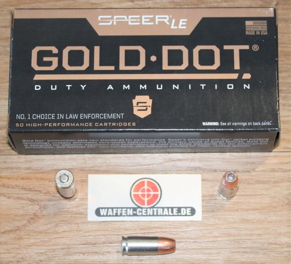 Speer Lawman Gold Dot Kal. 9mm Luger 124grs. 50 Patronen