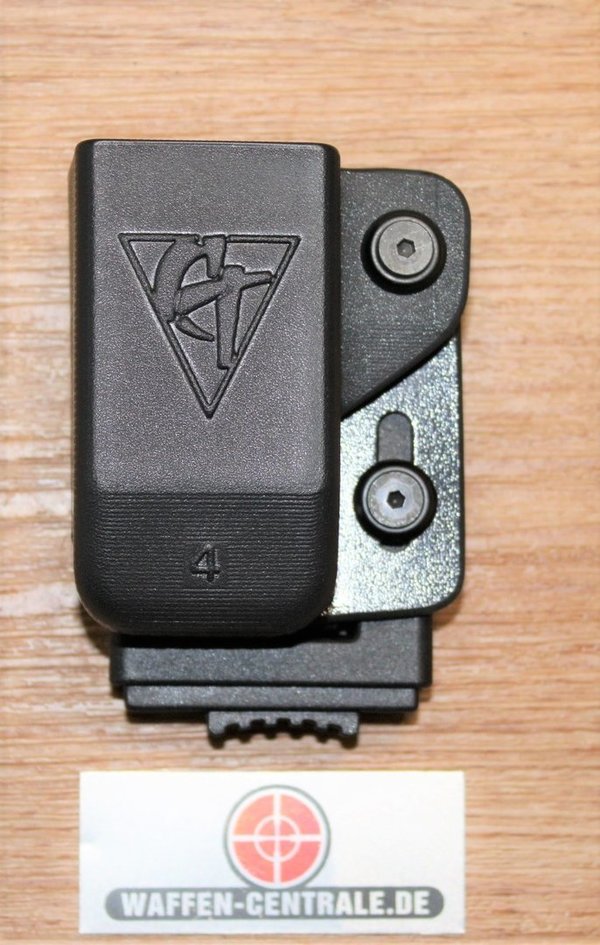 Comp Tac Kydex Einzelmagazintasche PLM, Gr. 4, RH, schwarz, f. Glock Mag. 9 mm/.357/.40/.45 GAP
