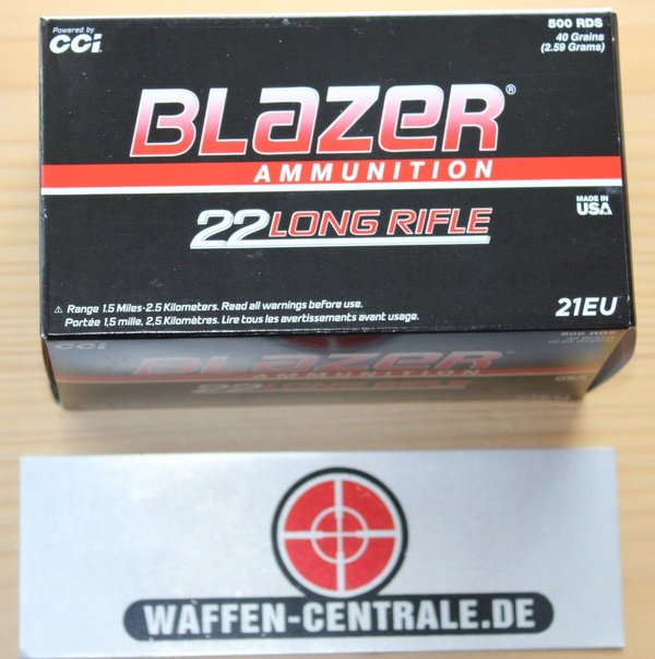CCI Blazer Solid HV Kal. .22l.r. 2,59g/40grs. 500 Patronen